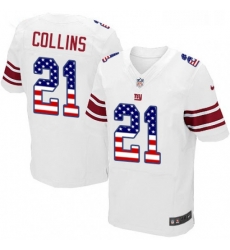 Mens Nike New York Giants 21 Landon Collins Elite White Road USA Flag Fashion NFL Jersey Mens Nike New York Giants 21 Landon Collins Elite White Road USA Flag Fashion NFL Jersey
