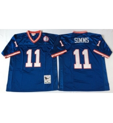 Mitchell Ness giants #11 Phil Simms blue Throwback Stitched NFL Jerseys Mitchell Ness giants #11 Phil Simms blue Throwback Stitched NFL Jerseys