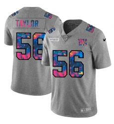 New York Giants 56 Lawrence Taylor Men Nike Multi Color 2020 NFL Crucial Catch NFL Jersey Greyheather New York Giants 56 Lawrence Taylor Men Nike Multi Color 2020 NFL Crucial Catch NFL Jersey Greyheather