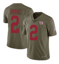 Nike Giants 2 Aldrick Rosas Olive Mens Stitched NFL Limited 2017 Salute To Service Jersey Nike Giants 2 Aldrick Rosas Olive Mens Stitched NFL Limited 2017 Salute To Service Jersey