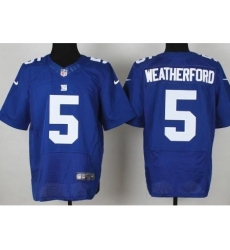 Nike New York Giants 5 Steve Weatherford Blue Elite NFL Jersey Nike New York Giants 5 Steve Weatherford Blue Elite NFL Jersey