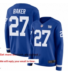 Giants 27 Deandre Baker Royal Blue Team Color Women Stitched Football Limited Therma Long Sleeve Jersey Giants 27 Deandre Baker Royal Blue Team Color Women Stitched Football Limited Therma Long Sleeve Jersey