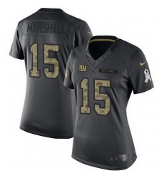 Nike Giants #15 Brandon Marshall Black Womens Stitched NFL Limited 2016 Salute to Service Jersey Nike Giants #15 Brandon Marshall Black Womens Stitched NFL Limited 2016 Salute to Service Jersey