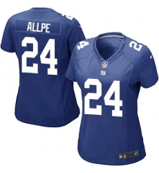 Nike Giants #24 Eli Apple Royal Blue Team Color Women's Stitched NFL Elite Jersey Nike Giants #24 Eli Apple Royal Blue Team Color Women's Stitched NFL Elite Jersey