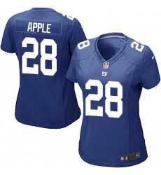 Nike Giants #28 Eli Apple Royal Blue Team Color Women's Stitched NFL Elite Jersey Nike Giants #28 Eli Apple Royal Blue Team Color Women's Stitched NFL Elite Jersey