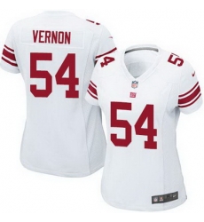 Nike Giants #54 Olivier Vernon White Womens Stitched NFL Elite Jersey Nike Giants #54 Olivier Vernon White Womens Stitched NFL Elite Jersey
