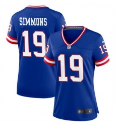 Women New York Giants 19 Isaiah Simmons Royal Classic Retired Player Stitched Jersey Run Small Women New York Giants 19 Isaiah Simmons Royal Classic Retired Player Stitched Jersey Run Small