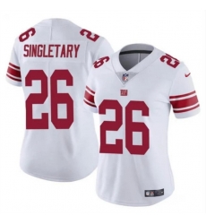 Women New York Giants 26 Devin Singletary White Vapor Stitched Jersey Women New York Giants 26 Devin Singletary White Vapor Stitched Jersey