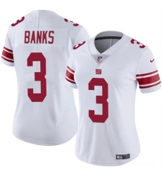 Women New York Giants 3 Deonte Banks White Vapor Stitched Jersey Women New York Giants 3 Deonte Banks White Vapor Stitched Jersey