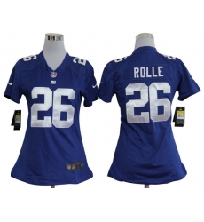 Women Nike New York Giants 26 Antrel Rolle Blue Jerseys Women Nike New York Giants 26 Antrel Rolle Blue Jerseys