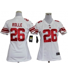 Women Nike New York Giants 26 Antrel Rolle White Jerseys Women Nike New York Giants 26 Antrel Rolle White Jerseys