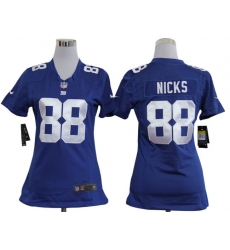 Women Nike New York Giants 88 Nicks Blue Nike NFL Jerseys Women Nike New York Giants 88 Nicks Blue Nike NFL Jerseys