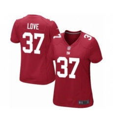 Women York Giants #37 Julian Love Red Vapor Untouchable Limited Player Football Jersey Women York Giants #37 Julian Love Red Vapor Untouchable Limited Player Football Jersey