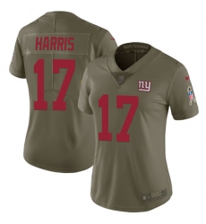 Womens Nike Giants #17 Dwayne Harris Olive Stitched NFL Limited 2017 Salute to Service Jersey Womens Nike Giants #17 Dwayne Harris Olive Stitched NFL Limited 2017 Salute to Service Jersey