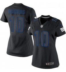 Womens Nike New York Giants 10 Eli Manning Limited Black Impact NFL Jersey Womens Nike New York Giants 10 Eli Manning Limited Black Impact NFL Jersey