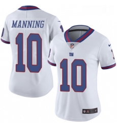 Womens Nike New York Giants 10 Eli Manning Limited White Rush Vapor Untouchable NFL Jersey Womens Nike New York Giants 10 Eli Manning Limited White Rush Vapor Untouchable NFL Jersey