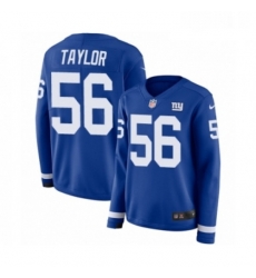 Womens Nike New York Giants 56 Lawrence Taylor Limited Royal Blue Therma Long Sleeve NFL Jersey Womens Nike New York Giants 56 Lawrence Taylor Limited Royal Blue Therma Long Sleeve NFL Jersey
