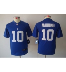 Nike Youth New York Giants #10 Manning Blue Limited NFL Jerseys Nike Youth New York Giants #10 Manning Blue Limited NFL Jerseys