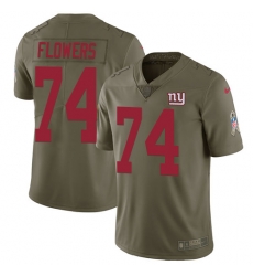 Youth Nike Giants #74 Ereck Flowers Olive Stitched NFL Limited 2017 Salute to Service Jersey Youth Nike Giants #74 Ereck Flowers Olive Stitched NFL Limited 2017 Salute to Service Jersey