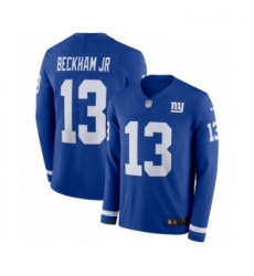 Youth Nike New York Giants 13 Odell Beckham Jr Limited Royal Blue Therma Long Sleeve NFL Jersey Youth Nike New York Giants 13 Odell Beckham Jr Limited Royal Blue Therma Long Sleeve NFL Jersey
