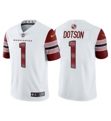 Men Washington Commanders 1 Jahan Dotson White Vapor Untouchable Stitched Football Jersey Men Washington Commanders 1 Jahan Dotson White Vapor Untouchable Stitched Football Jersey