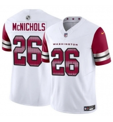 Men Washington Commanders 26 Jeremy McNichols White 2024 F U S E Vapor Limited Stitched Football Jersey Men Washington Commanders 26 Jeremy McNichols White 2024 F U S E Vapor Limited Stitched Football Jersey