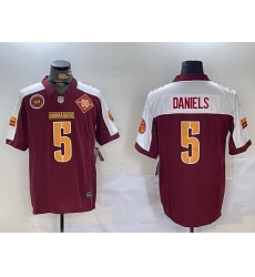 Men Washington Commanders 5 Jayden Daniels Burgundy White 2023 F U S E 90th Anniversary Vapor Limited Stitched Football Jersey 1 Men Washington Commanders 5 Jayden Daniels Burgundy White 2023 F U S E 90th Anniversary Vapor Limited Stitched Football Jersey 1