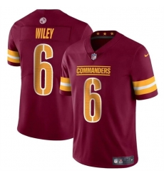 Men Washington Commanders 6 Michael Wiley Burgundy 2024 Vapor Limited Stitched Football Jersey Men Washington Commanders 6 Michael Wiley Burgundy 2024 Vapor Limited Stitched Football Jersey