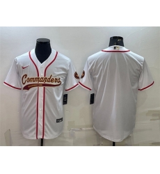 Men Washington Commanders Blank White With Patch Cool Base Stitched Baseball Jersey Men Washington Commanders Blank White With Patch Cool Base Stitched Baseball Jersey
