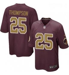 Mens Nike Washington Redskins 25 Chris Thompson Game Burgundy RedGold Number Alternate 80TH Anniversary NFL Jersey Mens Nike Washington Redskins 25 Chris Thompson Game Burgundy RedGold Number Alternate 80TH Anniversary NFL Jersey