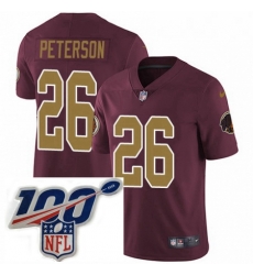 Mens Nike Washington Redskins 26 Adrian Peterson Burgundy Red Gold Number Alternate 80TH Anniversary Vapor Untouchable Limited Stitched 100th anniversary N Mens Nike Washington Redskins 26 Adrian Peterson Burgundy Red Gold Number Alternate 80TH Anniversary Vapor Untouchable Limited Stitched 100th anniversary N