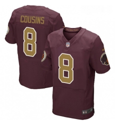 Mens Nike Washington Redskins 8 Kirk Cousins Elite Burgundy RedGold Number Alternate 80TH Anniversary NFL Jersey Mens Nike Washington Redskins 8 Kirk Cousins Elite Burgundy RedGold Number Alternate 80TH Anniversary NFL Jersey