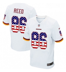 Mens Nike Washington Redskins 86 Jordan Reed Elite White Road USA Flag Fashion NFL Jersey Mens Nike Washington Redskins 86 Jordan Reed Elite White Road USA Flag Fashion NFL Jersey