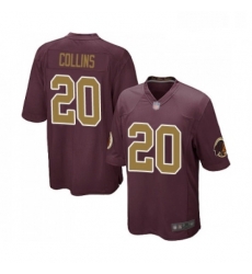 Mens Washington Redskins 20 Landon Collins Game Burgundy Red Gold Number Alternate 80TH Anniversary Football Jersey Mens Washington Redskins 20 Landon Collins Game Burgundy Red Gold Number Alternate 80TH Anniversary Football Jersey