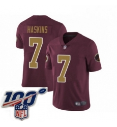 Mens Washington Redskins 7 Dwayne Haskins Burgundy Red Gold Number Alternate 80TH Anniversary Vapor Untouchable Limited Stitched 100th anniversary Neck Pat Mens Washington Redskins 7 Dwayne Haskins Burgundy Red Gold Number Alternate 80TH Anniversary Vapor Untouchable Limited Stitched 100th anniversary Neck Pat