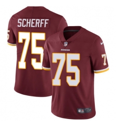 Nike Redskins #75 Brandon Scherff Burgundy Red Team Color Mens Stitched NFL Vapor Untouchable Limited Jersey
