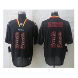 Nike Washington RedSkins 11 DeSean Jackson Black Elite Lights Out Fashion NFL Jersey