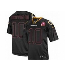 Nike Washington Redskins 10 Robert Griffin III Black Elite Lights Out 80TH Patch NFL Jersey Nike Washington Redskins 10 Robert Griffin III Black Elite Lights Out 80TH Patch NFL Jersey
