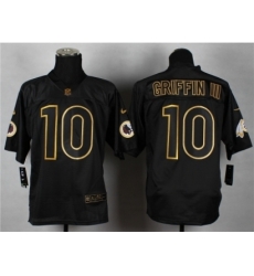 Nike Washington Redskins 10 robert griffin III black Elite gold lettering fashion NFL Jersey Nike Washington Redskins 10 robert griffin III black Elite gold lettering fashion NFL Jersey