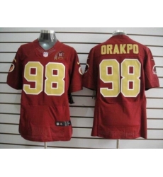 Nike Washington Redskins 98 Brian Orakpo Red Elite 80TH Patch Gold Number NFL Jersey Nike Washington Redskins 98 Brian Orakpo Red Elite 80TH Patch Gold Number NFL Jersey