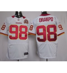 Nike Washington Redskins 98 Brian Orakpo White Elite 80th Patch NFL Jersey Nike Washington Redskins 98 Brian Orakpo White Elite 80th Patch NFL Jersey