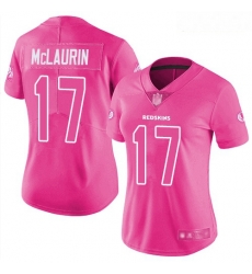 Redskins #17 Terry McLaurin Pink Women Stitched Football Limited Rush Fashion Jersey Redskins #17 Terry McLaurin Pink Women Stitched Football Limited Rush Fashion Jersey