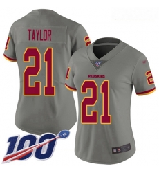 Redskins #21 Sean Taylor Gray Women Stitched Football Limited Inverted Legend 100th Season Jersey Redskins #21 Sean Taylor Gray Women Stitched Football Limited Inverted Legend 100th Season Jersey