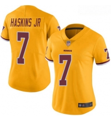 Redskins #7 Dwayne Haskins Jr Gold Women Stitched Football Limited Rush Jersey Redskins #7 Dwayne Haskins Jr Gold Women Stitched Football Limited Rush Jersey
