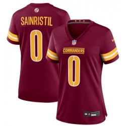 Women Nike Washington Commanders Mike Sainristil Burgundy #0 Red F U S E Jersey