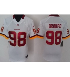 Women Nike Washington Redskins 98 Orakpo White Nike NFL Jerseys Women Nike Washington Redskins 98 Orakpo White Nike NFL Jerseys