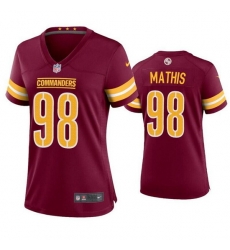 Women Washington Commanders 98 Phidarian Mathis 2022 Burgundy Game Stitched Jersey Women Washington Commanders 98 Phidarian Mathis 2022 Burgundy Game Stitched Jersey
