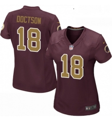 Womens Nike Washington Redskins 18 Josh Doctson Game Burgundy RedGold Number Alternate 80TH Anniversary NFL Jersey Womens Nike Washington Redskins 18 Josh Doctson Game Burgundy RedGold Number Alternate 80TH Anniversary NFL Jersey