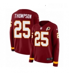 Womens Nike Washington Redskins 25 Chris Thompson Limited Burgundy Therma Long Sleeve NFL Jersey Womens Nike Washington Redskins 25 Chris Thompson Limited Burgundy Therma Long Sleeve NFL Jersey