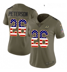 Womens Nike Washington Redskins 26 Adrian Peterson Limited Olive USA Flag 2017 Salute to Service NFL Jersey Womens Nike Washington Redskins 26 Adrian Peterson Limited Olive USA Flag 2017 Salute to Service NFL Jersey
